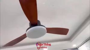 Quạt Trần Đèn Led 3 Cánh Gỗ Trang Trí Sảnh Phòng Khách Cao Cấp VF59 Ngọc Thắng (Tặng kèm remote điều khiển từ xa)