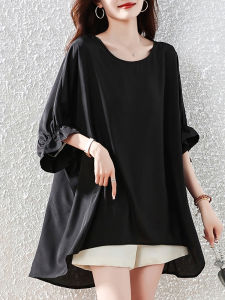 DAIXIANGFEIZI | Áo Thun Tay Ngắn Kích Cỡ Lớn Chất Liệu Satin