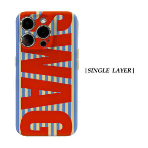 Stripe Slogan For Magnetic Phone Case for IPhone 17 16 15 14 13 Pro Max Plus Single Double-layer tough Case