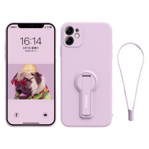 GGUU | เคสโทรศัพท์ซิลิโคนเหลว Apple 12 สำหรับผู้หญิง แบบบางเฉียบพร้อมสายรัดมือ ป้องกันการตกหล่น ดีไซน์เรียบง่าย เหมาะกับ iPhone 12 Pro Max