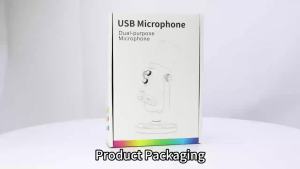 G-MARK | Gaming Microphone USB Microphone Mic RGB With Noise Reduction Software Mic Gain Mute For Streaming Live Prodcast