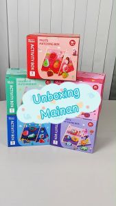 Mainan Edukasi Anak Mencocokan Bentuk Gambar | Montessori shape Sorter matching box MK117
