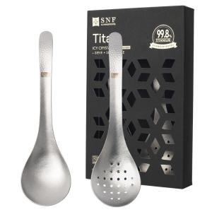 SCHNEIDTEUFEL | High-End Ice-Crystal Pure Titanium Lightweight Portable Soup Spoon