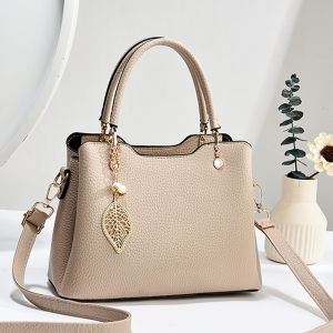 Elegant Womens Handbag Fashionable Shoulder Crossbody Bag for Work Soft PU Leather Small Size Commuter Bag with Interior Pockets