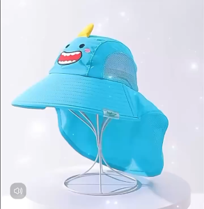 Large Brim Kids Sun Hat Summer Outdoor Children Beach Hat Breathable Topi Pantai Budak 防晒帽