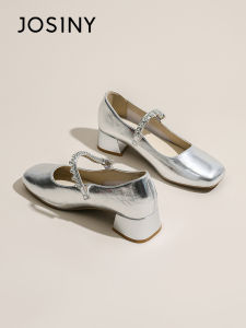 Josiny | French Style Mid Heel Mary Jane Single Shoes