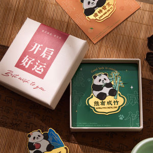 Panda Metal Bookmarks Gift Box Engraved Cute Cartoon Style Chengdu Sichuan Memorial Creative Small Gift Valentines Day Birthday Present