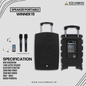Speaker Portable Soundbest Winner 15 Original 15 inch Bluetooth winner15
