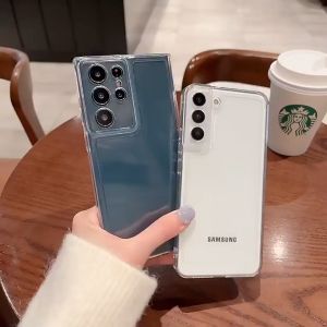 Softcase SPACE TPU SAMSUNG A55 A35 A25 A34 A24 A54 A14 A23 A33 A53 A73 A13 A32 A52 A52S A72 A22 A12 A21S Soft case CLEAR BLACK Smoke ULTRAFIT Thin Airbag Crack Silikon Transparan Anti Fall Protect Camera Kesing Hp Pelindung Galaxy 5G 4G ORI