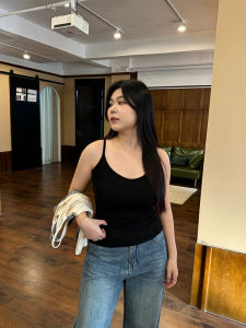 NINI ONE Casual Slimming Camisole Vest Womens Inner Wear Versatile Korean Style Micro Plump Backless Top for Young Adults