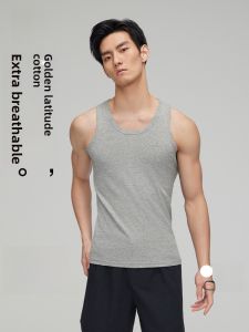 HLA | Mens Summer Cotton Vest Comfortable Breathable Soft Inner Wear Top Can Be Worn Outside Pure Color Base Shirt HLA