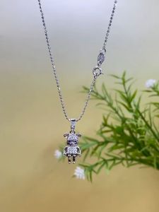 Dây chuyền bạc Ý S925  xi bạch kim kiểu bi đôi size 1li2 dài 45cm Mặt dây chuyền bạc xi kim gấu đẹp Vòng cổ bạc mạ vàng trắng sang trọng và đẳng cấp- KIM LỘC PHÁT DBDo01