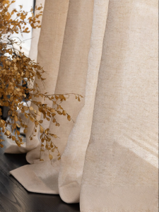 JINCHAN | Light Filtering Privacy Linen Sheer Curtain