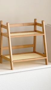 Double-Layer Desktop Storage Rack & Bedroom Storage Solutions