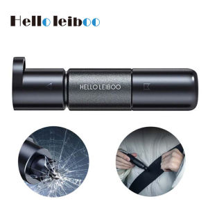 Búa An Toàn Ô Tô LEIBOO 2 Trong 1 Dụng Cụ Phá Kính Khẩn Cấp Với Dao Cắt Dây An Toàn Bằng Thép Vonfram Độ Cứng Cao - Dụng Cụ Cứu Hộ Ô Tô
