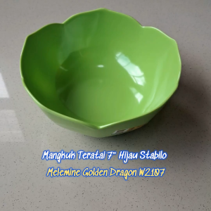 Mangkuk Teratai 7" Melemine - Golden Dragon W2107