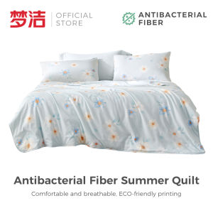 Mendale Summer Quilt Ultra-Soft Brushed Fabric Skin-Friendly Cool Feeling Antibacterial Printed Easy to Clean