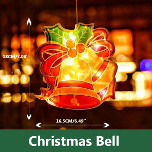 1pc Christmas Sucker Light Santa Claus Bell Snowman Window Light Christmas Decorations For Home Navidad 2025 New Year Gifts