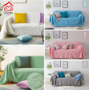 Xhome Design【PH+COD】Cotton Thread Sofa Cover Non-Slip Sofa Knitted Blanket Protective Cover Bedspread Full Cover Sofa Blanket Sofa Towel Tapestry
