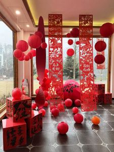ZLVOEY | Lunar New Year Red Paper Cutting Decoration Festive Chinese Style Hanging Decor
