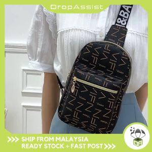 DROPASSIST 1273 READY STOCK Korean Men Shoulder Outdoor Backpack Chest Bag USB Charging Hole Sports Beg galas Dada Lelaki