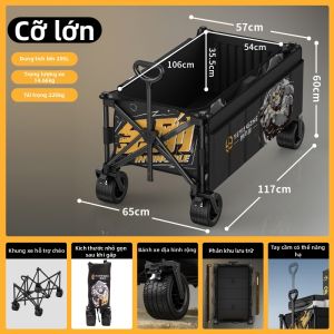 YEYINGZHE | Xe Đẩy Đi Cá Dung Lượng Cao 260L