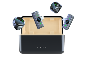 Zealsound Wireless Magnetic Button Lavalier Lapel Microphone for iPhone Android Phone Youtube Live Recording Interview Vlog M2