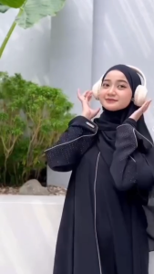 Abaya Gamis kasual harian remaja muslim simple elegan modis kekinian Abaya Remaja Usia 14-18 tahun