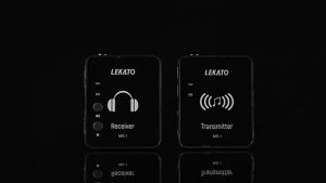 LEKATO Wireless Earphone Monitor System 2.4G Stereo IEM Transmitter Receiver Support Phone Recording