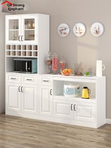 QIANGXIANG | Modern Minimalist Dining Sideboard and Wine Cabinet White Multi-functional Storage