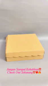 Kemasan R8 Dus Kotak Kemasan Renda Polos 18 x 18 x 7 CM TERMURAH non laminasi