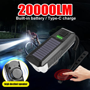 20000LM Bicycle Front Light Bright Bike Bicycle Lantern USB Rechargeable MTB Bike Rear Lamp for Cycling Headlight
