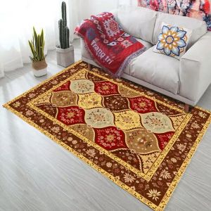 Thảm Nhung Pha Lê Cổ Điển Kiểu Ba Tư Của Mỹ VIKAMA - Thảm Trải Sàn Phòng Ngủ Ghế Sofa Bàn Cà Phê Để Trang Trí Nhà Cửa Chống Thấm Nước Chống Vi Khuẩn Chống Trơn Trượt
