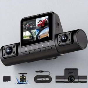 1080P Full HD 4 Lens Car Dash Cam Wide Angle Loop Recording IPS Screen Night Vision G Sensor
