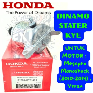 DINAMO STATER KODE-KYE HONDA New Megapro Monoshock (2010-2014)  Verza KUALITAS ASLI 100% ORIGINAL .