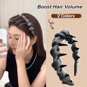 Fashion Pleated Tulle Wavy Headband Elegant Non-slip Toothed Hair Band Hair Accessories for Women’s