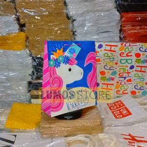 Paper bag kado ulang tahun motif Unicorn glossy