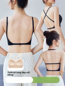 MiiOW | Áo ngực một mảnh hở lưng lớn MiiOW mùa hè cho nữ trẻ tuổi không dây có thể tháo rời kiểu dáng chữ T cạp giữa
