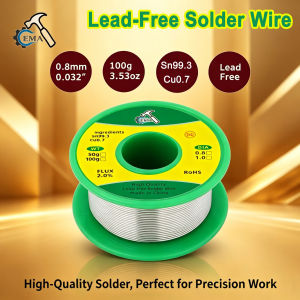 Lead-Free Solder Wire 1mm 0.8mm High Purity Tin with Flux Eco-Friendly for Electronics Welding & Soldering Projects