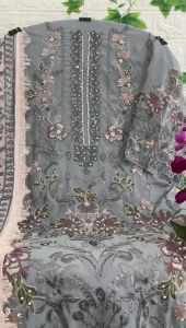 [PRE-ORDER] Ready Made Georgette With Heavy Embroidered With Moti Suit (10-15days delivery)