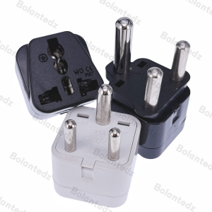 South africa plug 10A15A250V Type M big round 3pins India conversion power plug adapter travel Pakistan convert China AUS charge