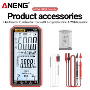 ANENG | True RMS Smart Multimeter Full Screen ANENG 620A 6000 Count AC DC Voltage Current Resistance Capacitance Electrician Maintenance