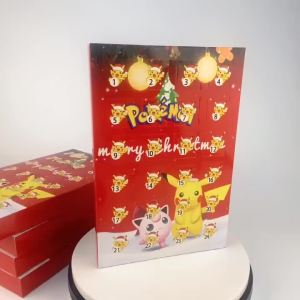 Popular Christmas Blind Box Pok é Mon Mini Figurine Calendar Pok é Mon Pikachu Elf Blind Box Childrens Toys Christmas Gifts