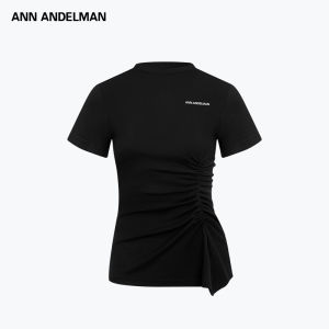 ANN ANDELMAN | New Black Slim Fit Design Sense Long T-Shirt