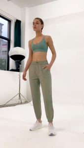 alo yoga Seluar Kasual Longgar untuk Wanita Seluar Kecergasan Lari Pelangsingan Tali Nipis Seluar Jogger Nipis Seluar Latihan Yoga