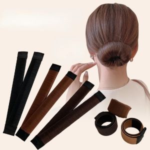 Nostalgic French Donut Curler Hair Design Tools Curler Hair Tie Twisted Donut Bun Curler Women’s Braided Hairstyle Tool