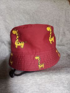 Topi Bucket Jerapah /Topi Anak CUstom Nama Anak/karakter Jerapah GRatis Bordir Nama