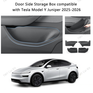 Door Side Storage Box compatible with Tesla Model Y Juniper 2025 TPE Material Removable washable
