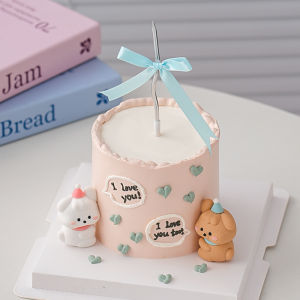 Valentines Day Cake Decoration Cute Little Dog Ornament 520 Couple Expression Sweet Dessert Baking Costume Plug-In