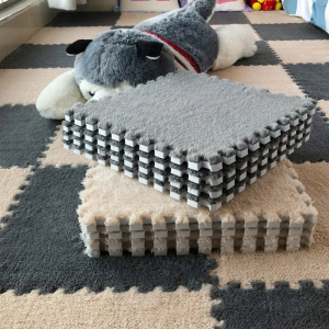 30x30cm EVA Foam Floor Mat Soft Plush Carpet Rug for Home Decoration Kids Bedroom Puzzle Mat Baby Crawling Anti-collision Mat